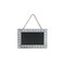 Contemporary Home Living 14.25" Galvanized Gray Rectangular Chalkboard with Hanging Rope